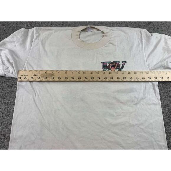 Hectors Men Large Vintage 90's Plaid Tazmanian Devil Puerto Vallarta Mexico - Picture 7 of 12